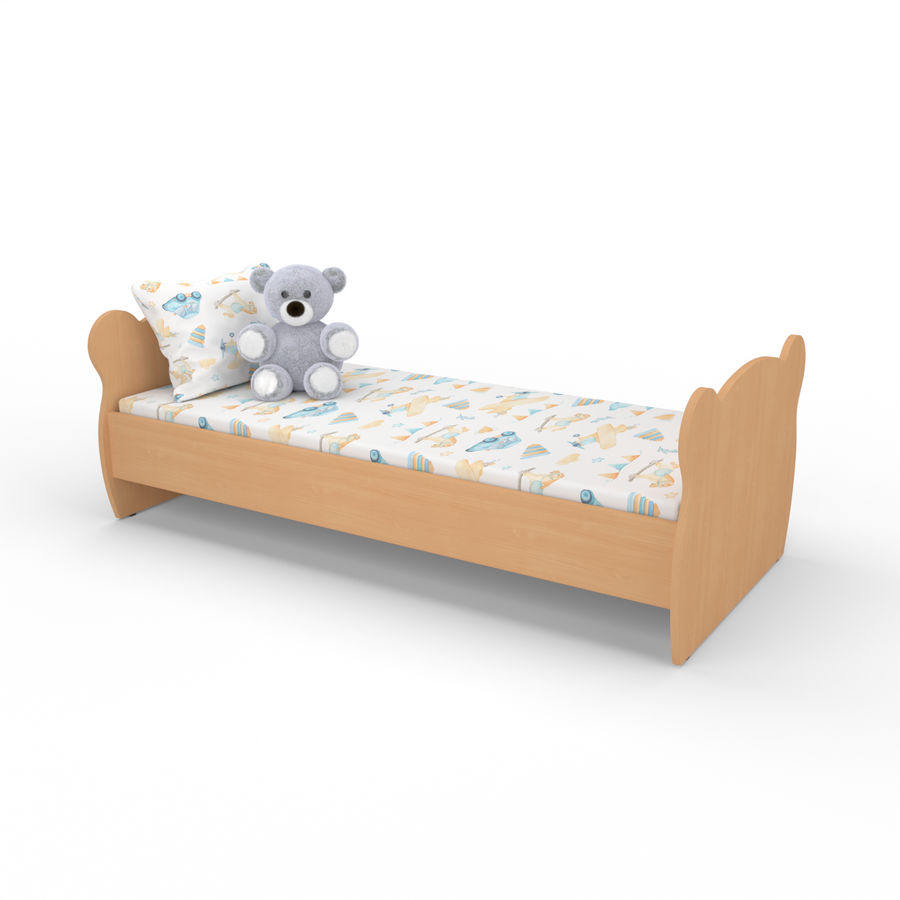 Кровать детская с фигурной спинкой 1432x638x500-18