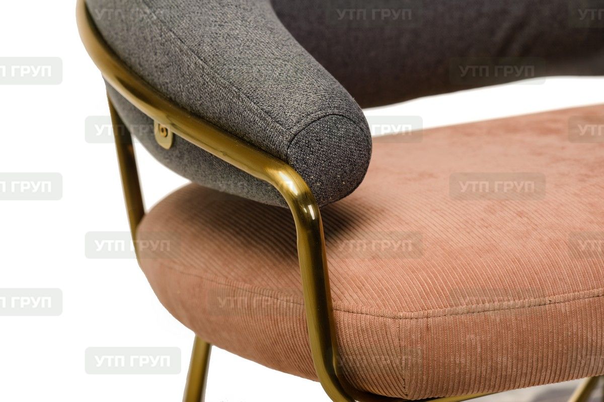 Кресло "Адель" серый+розовый