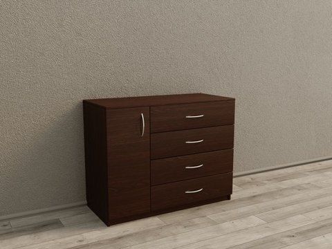Комод Standart "К4+1D" 1000x450x800 (К4YA1D) (Венге магия)