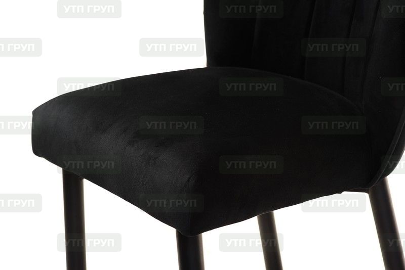 Полубарный стул B-126 черный вельвет