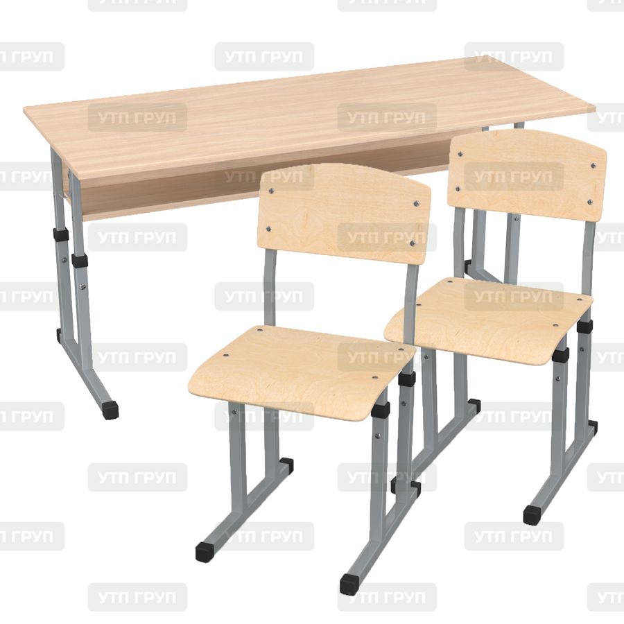 Комплект школьной мебели для дома (парта 1200x500+2 стула (1-11 класс)