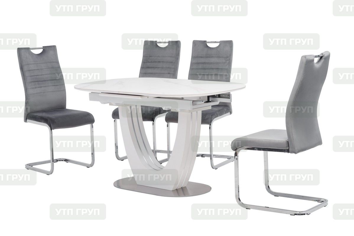 Керамический стол TML-866 белый мрамор