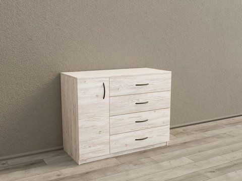 Комод Standart "К4+1D" 1000x450x800 (К4YA1D) (Аляска)