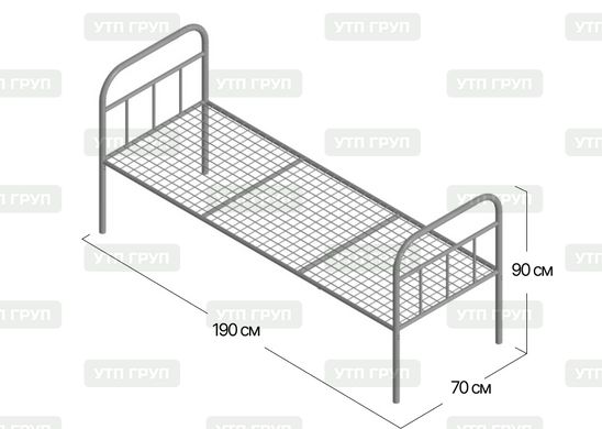 Ліжко армійське тип С 2000x800