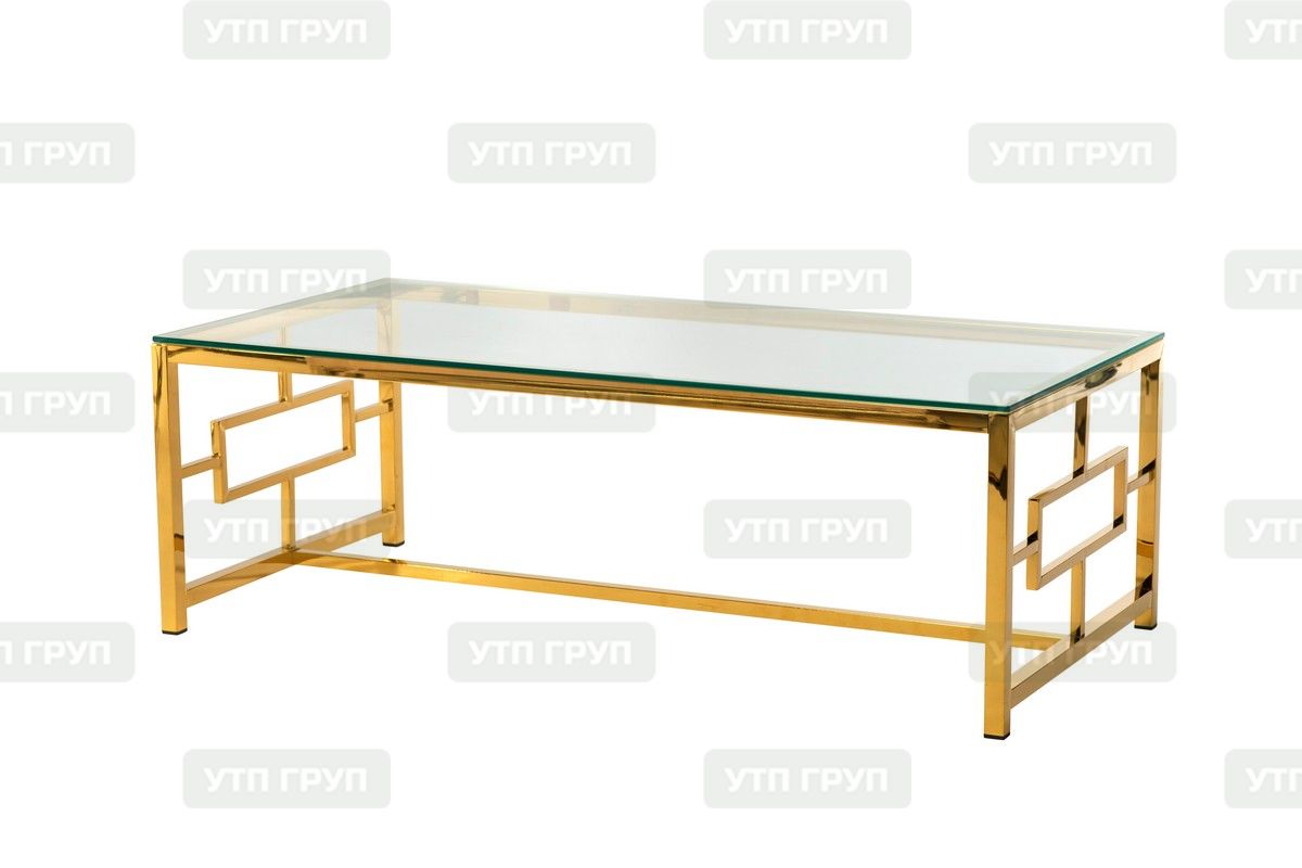 Журнальний стіл CL-1 прозрачний+золото
