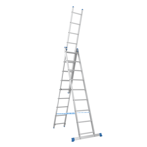 Лестница алюминиевая трехсекционная 3х9 (4.77 м)