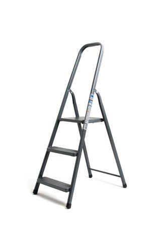 Стремянка стальная STD3-125, односторонняя, 3 степени, 125 кг, 1.25 м