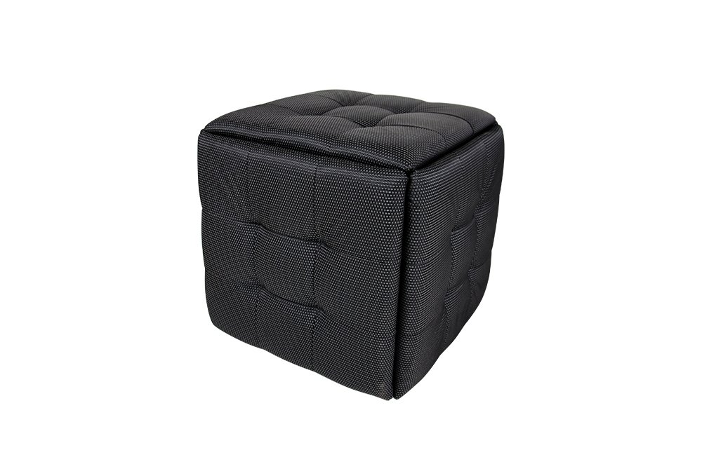 Пуф "Куб" 5 в1 (тканевый черный) ()