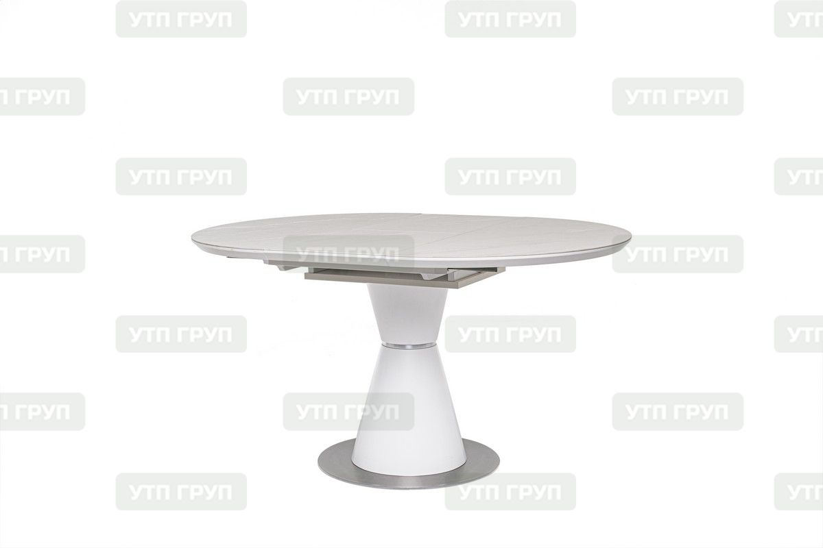 Стол обеденный TML-851 (белый мрамор/белый)