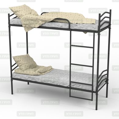 Кровать металлическая с дробиной двухъярусная 2000x900
