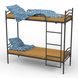 Кровать металлическая с дробиной двухъярусная 2000x900