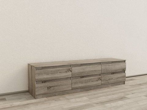 Тумба під телевізор "TV Line" 2100x450x560 (TVF2Х3) (Сонома трюфель)