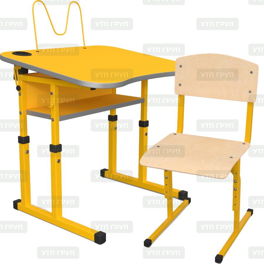 Комплект парта школьника для дома с наклоном 700x500 + стул (1-11 класс)
