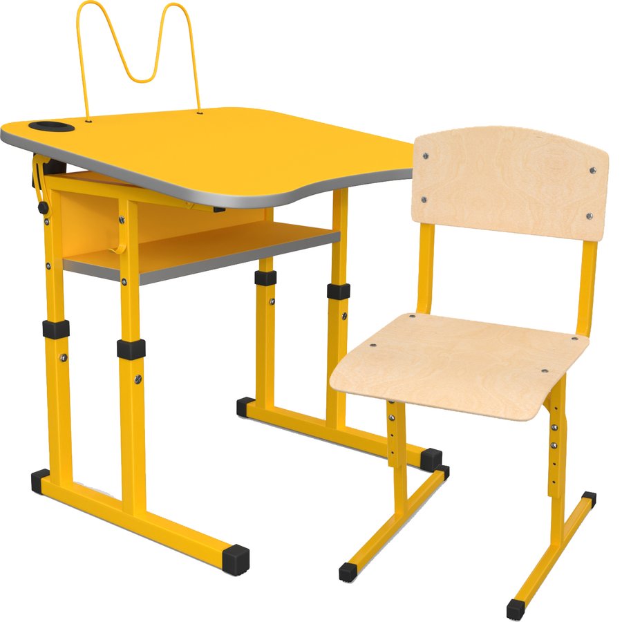 Комплект парта школяра для дому з нахилом 700x500 + стілець (1-11 клас)